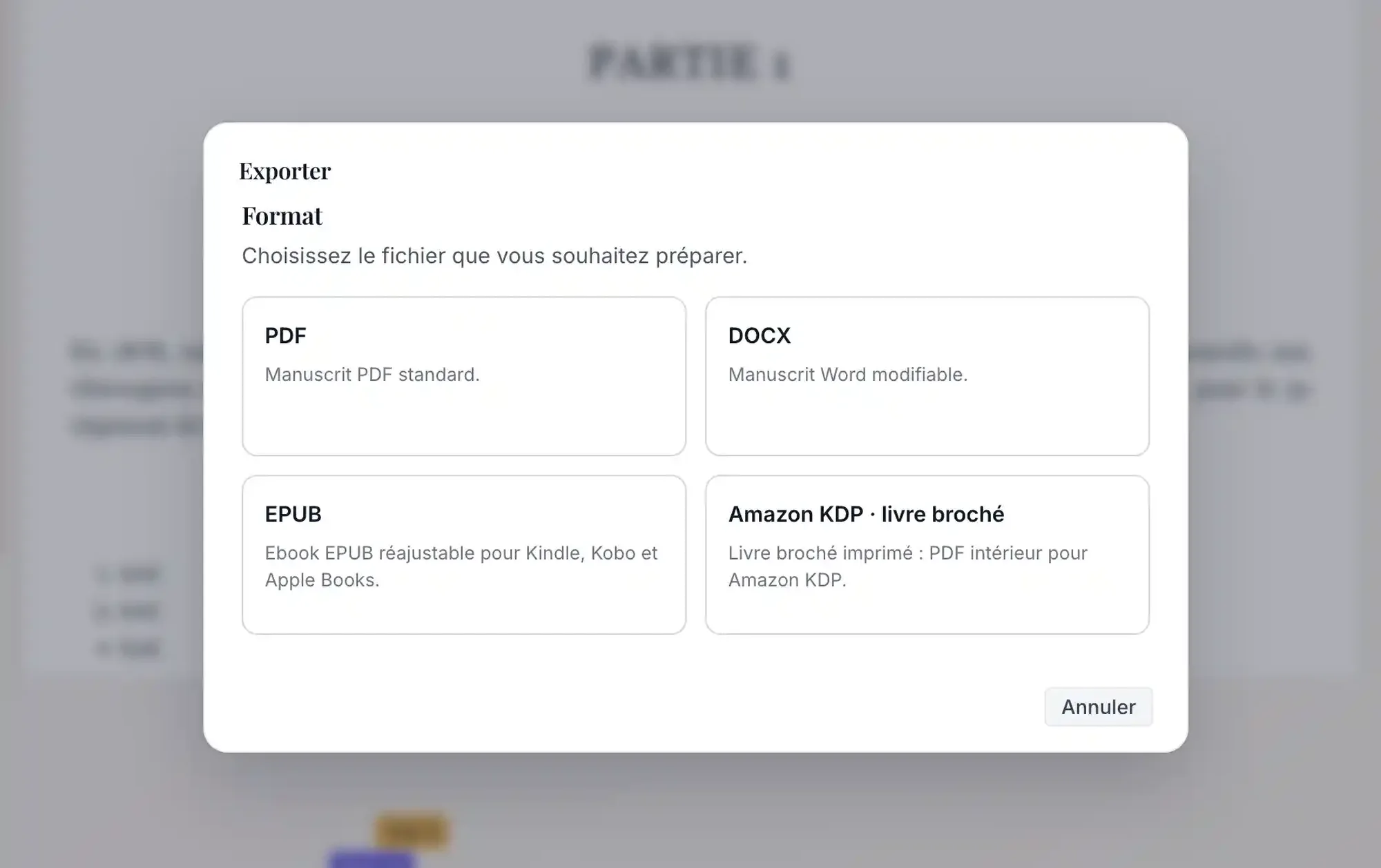 Self-publishing exports for EPUB and Amazon KDP